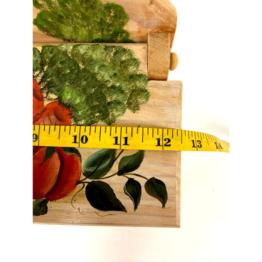 Vintage Hand Painted Vegitables 2 Section Box Signed Jeneane Pike 2000 - Picture 7 of 9